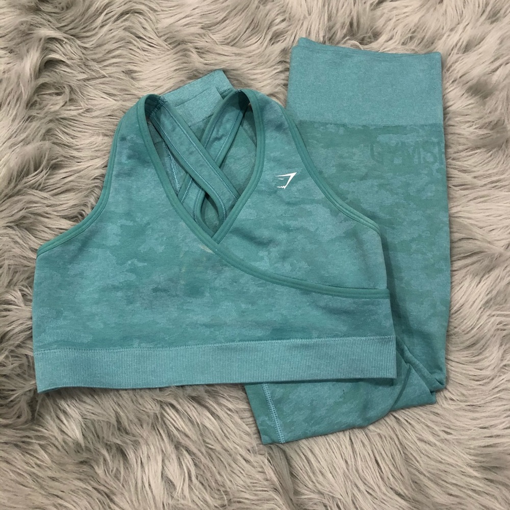 Gymshark Blue Camo Set